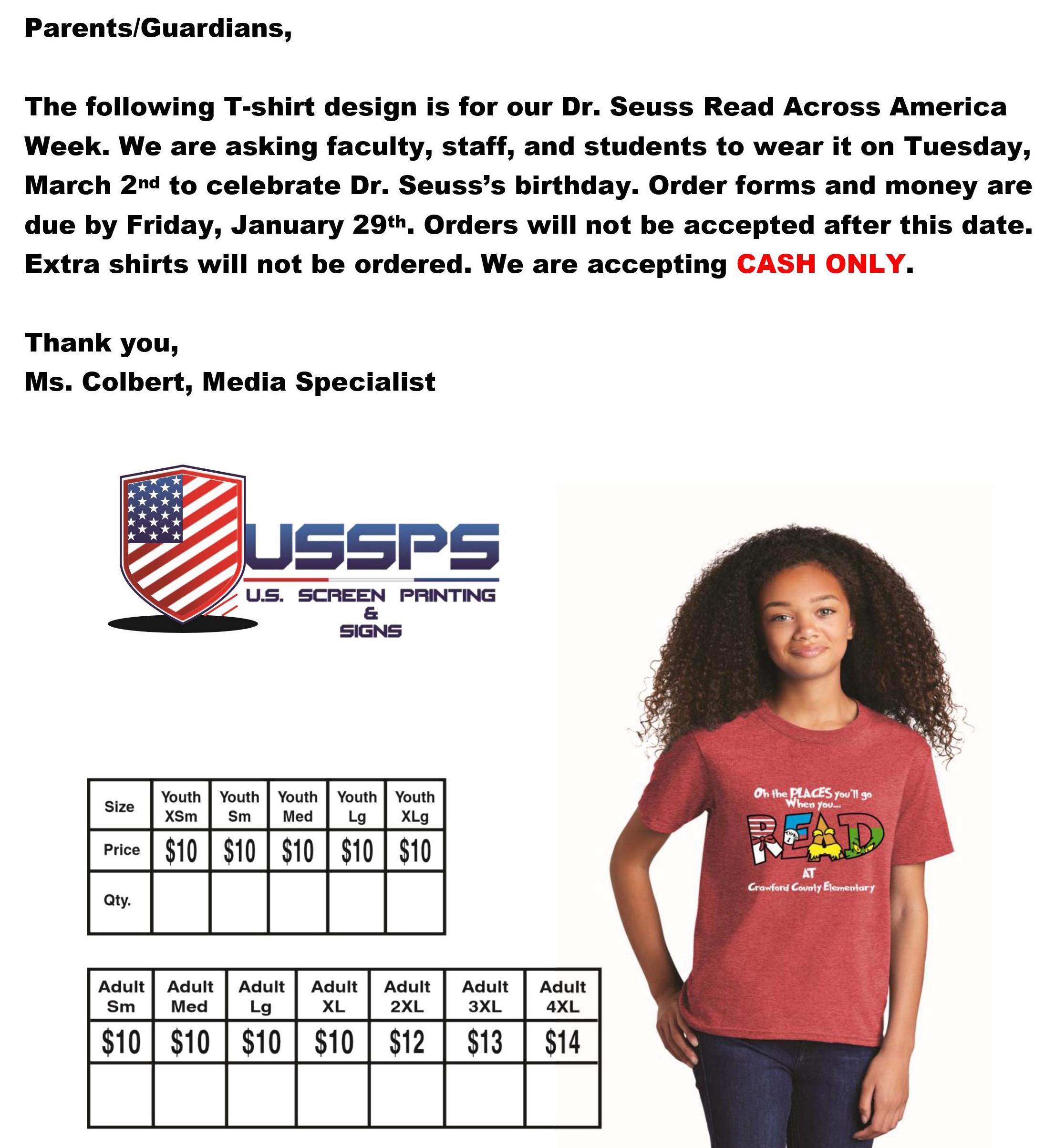 Read Across America T-shirt Sale